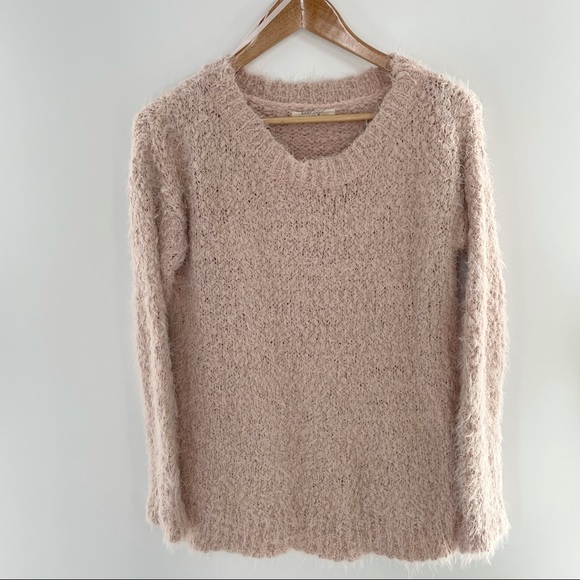 Rhapsody Sweaters - Rhapsody blush pink chunky sweater